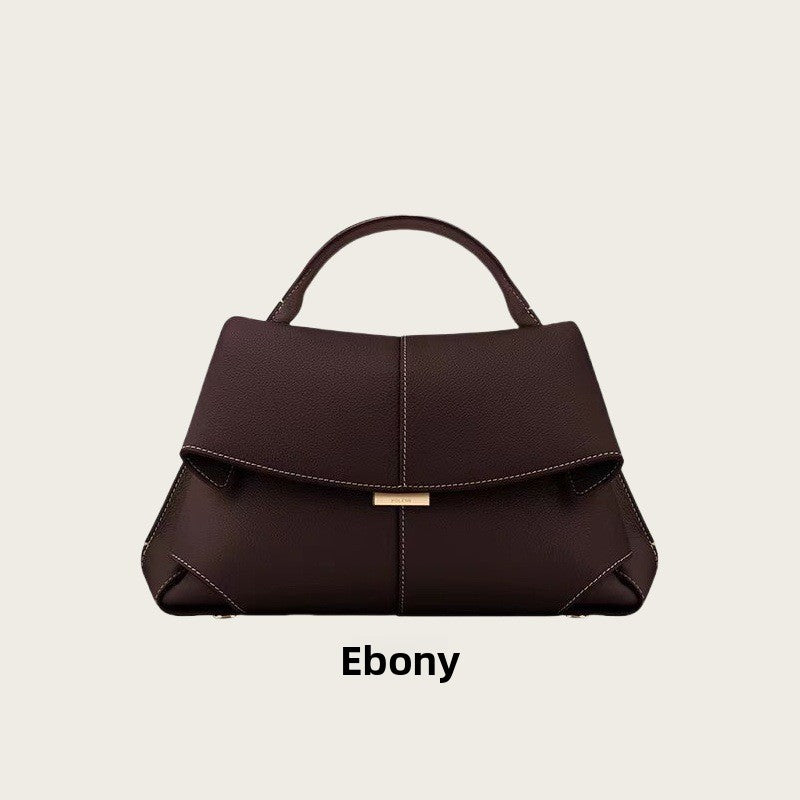 Sac bandoulière plissé en cuir véritable Polène Smile