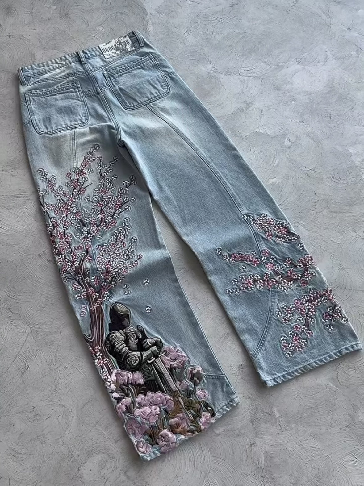 Pantalon droit style mop