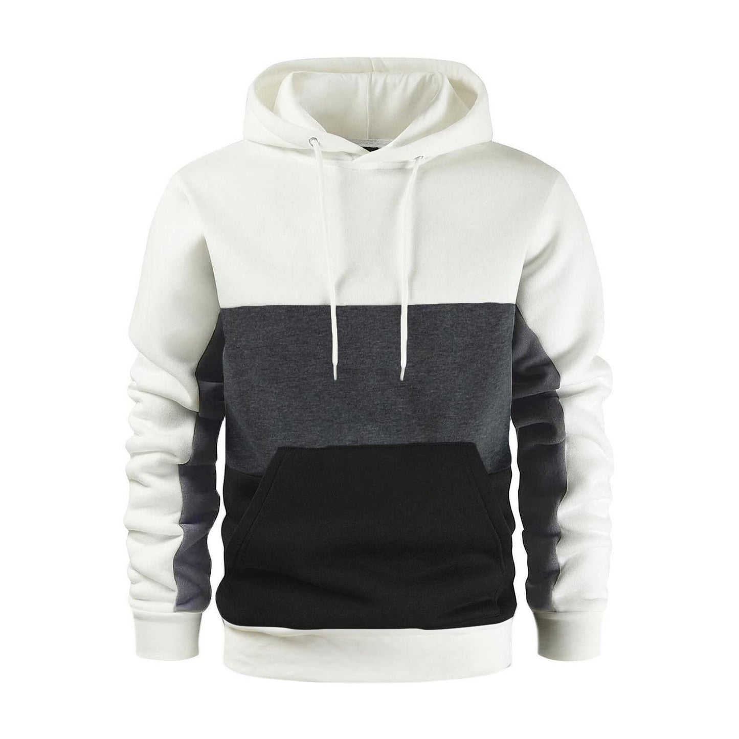 Sweat à capuche en polaire à blocs de couleur pour homme