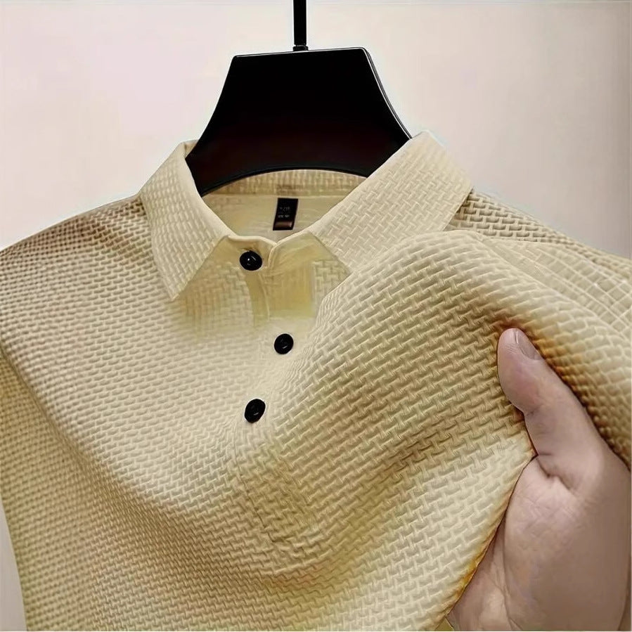 Men's Mesh Polo Shirt Short Sleeve Summer T-Shirt