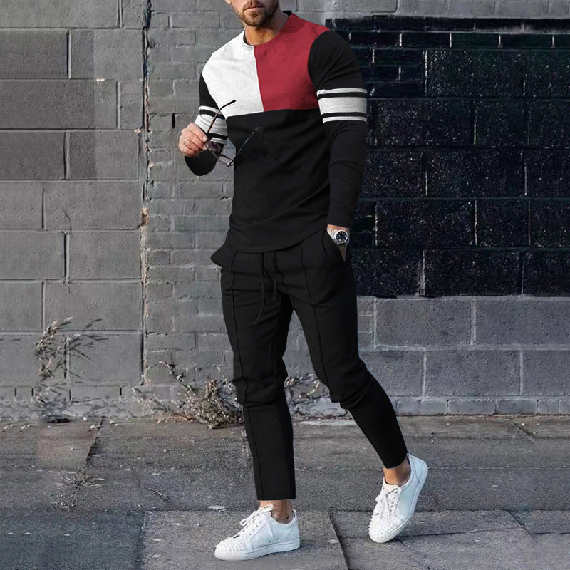 Ensemble pull et pantalon de survêtement décontracté pour homme, imprimé 3D