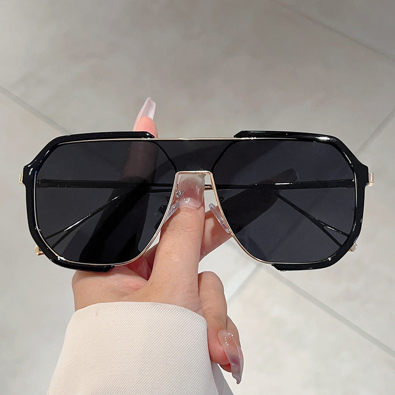 Lunettes de soleil carrées à monture métallique Fashion Protection UV400