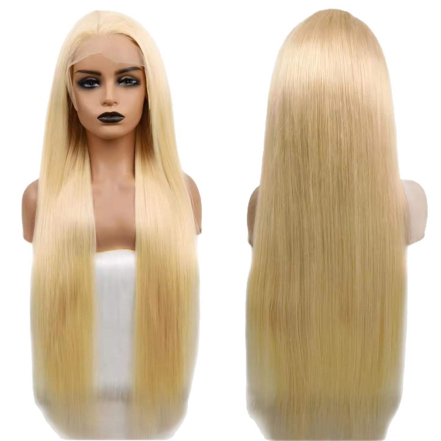 Perruque en cheveux humains avec front en dentelle 613