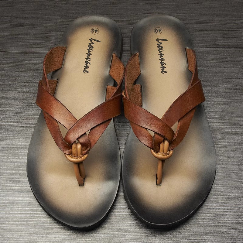 Tongs en cuir