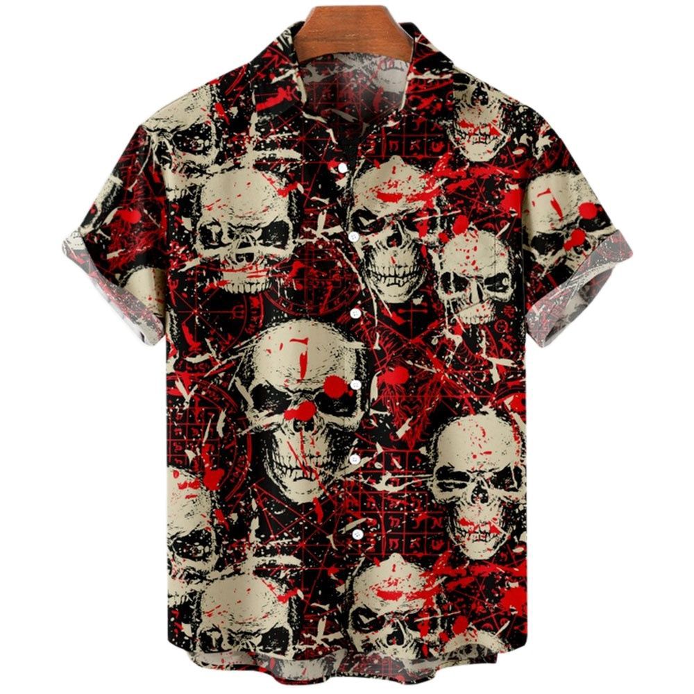 Chemise vintage pour homme à manches courtes