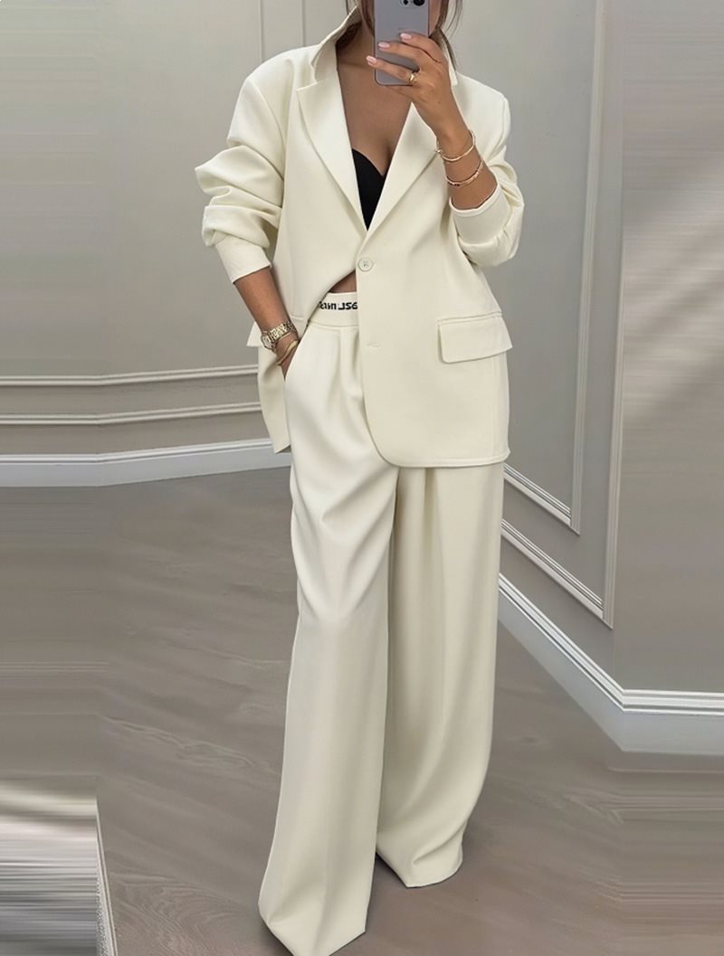 Blazer pour femmes et pantalon large
