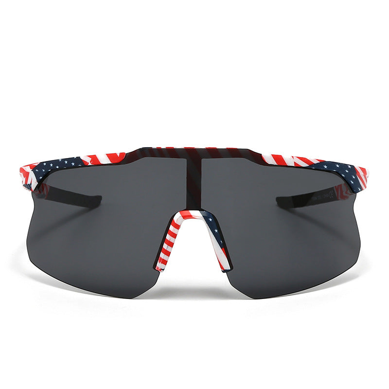 Lunettes de soleil protectrices UV400 à demi-monture pour les sports de plein air