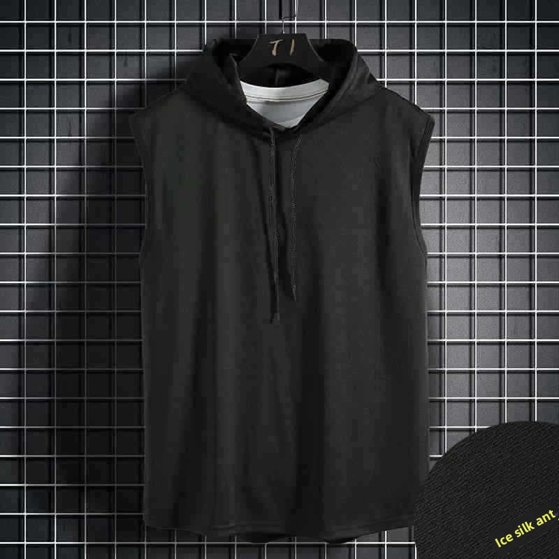 Habit :Sweat à capuche sans manches pour homme