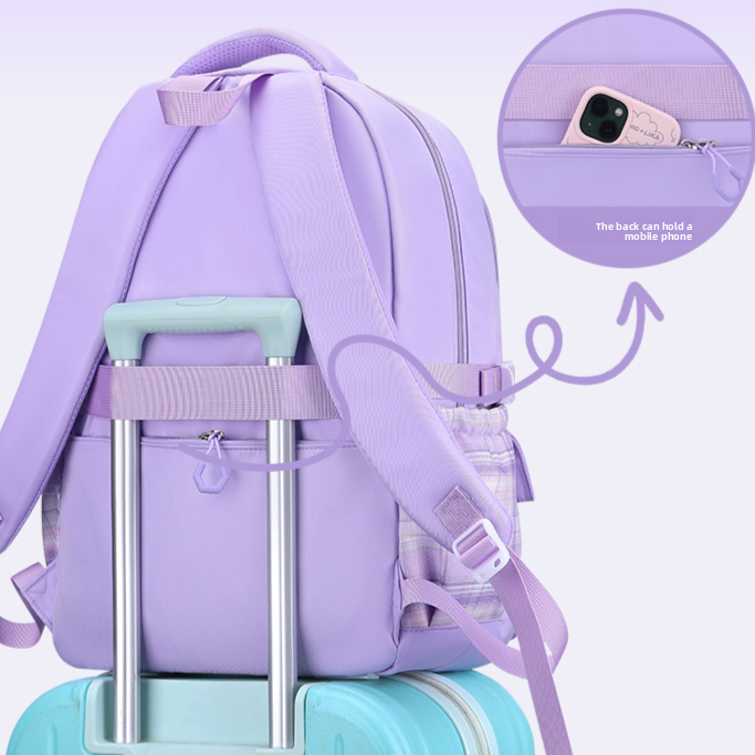 Sac à dos d'école motif nœud papillon