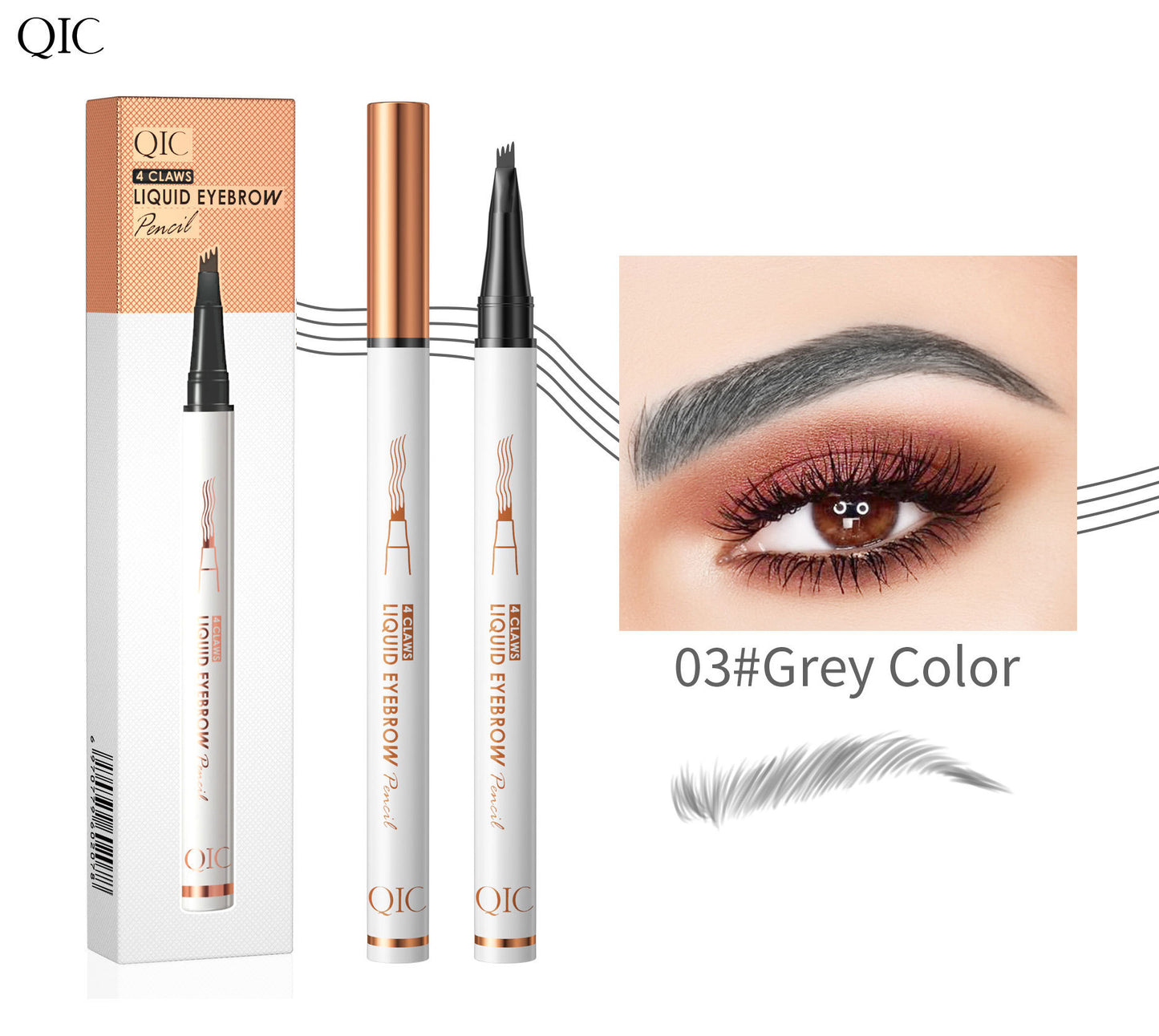 Stylo à sourcils liquide à quatre pointes