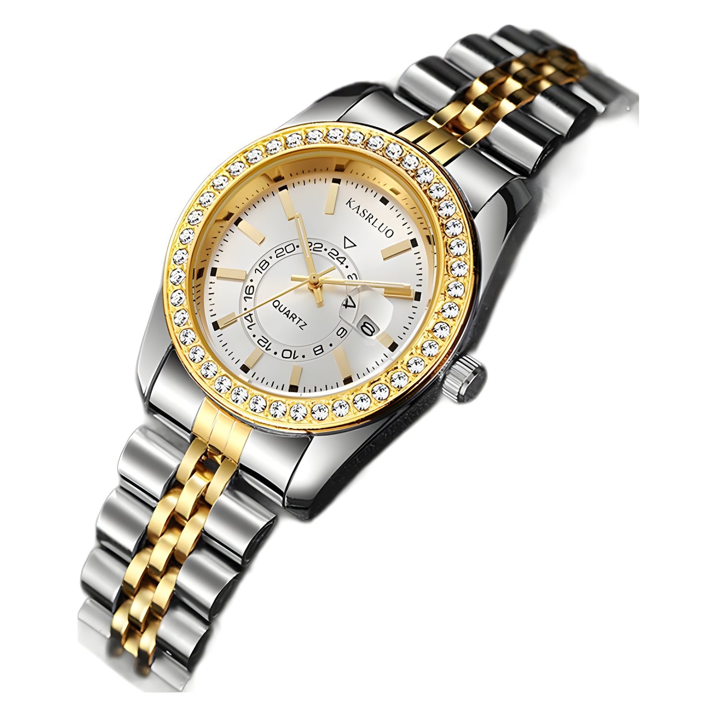 Montre pour femme à quartz avec calendrier et fonction lumineuse