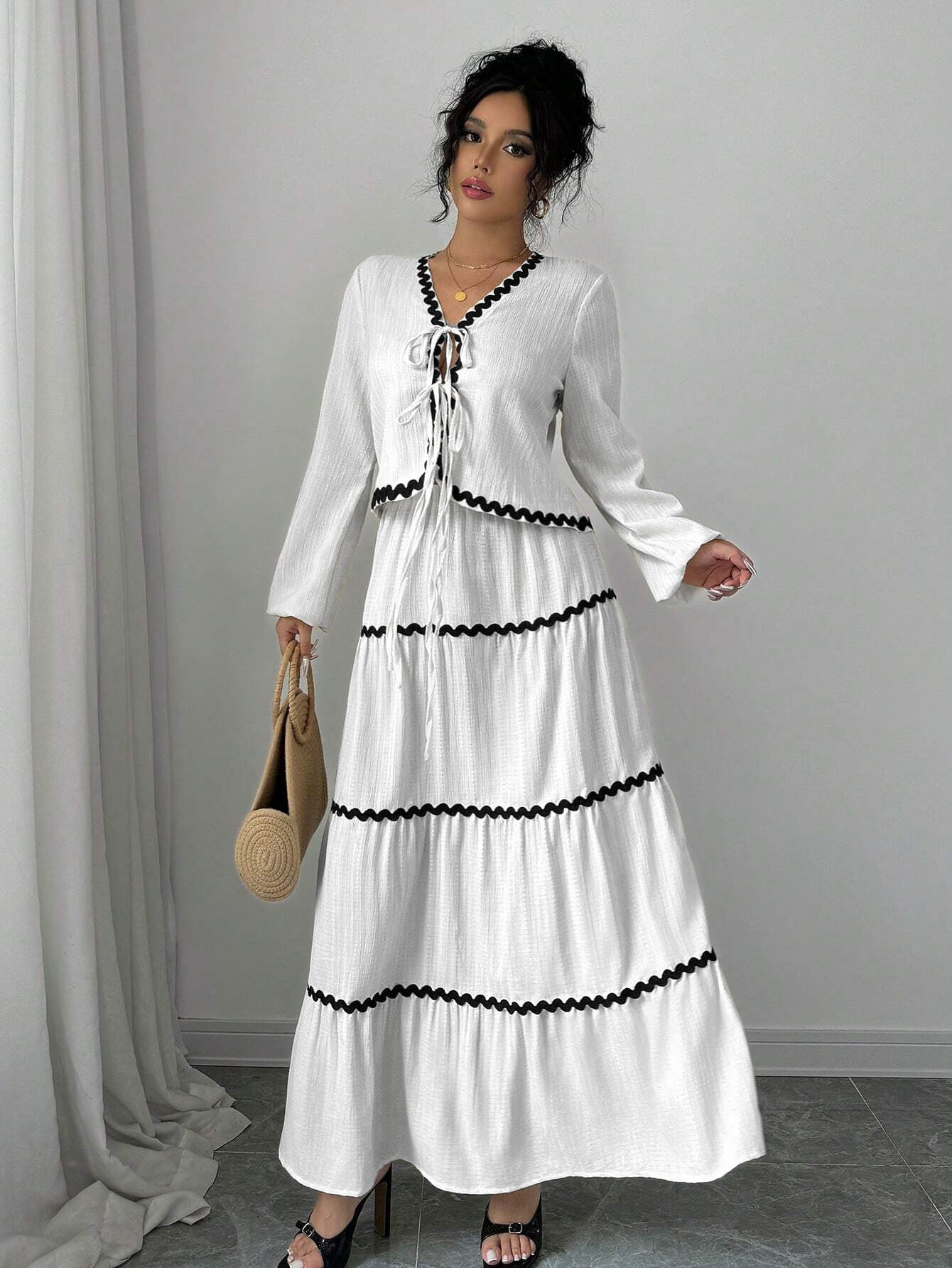 Robe ample à manches longues