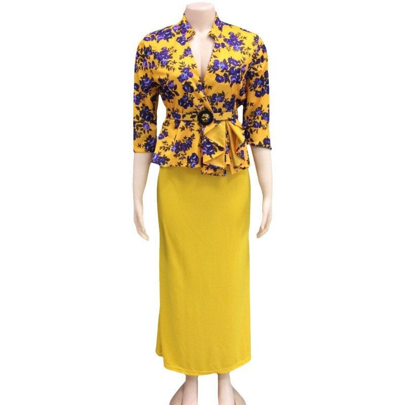 Robe de soirée sirène imprimée Noël