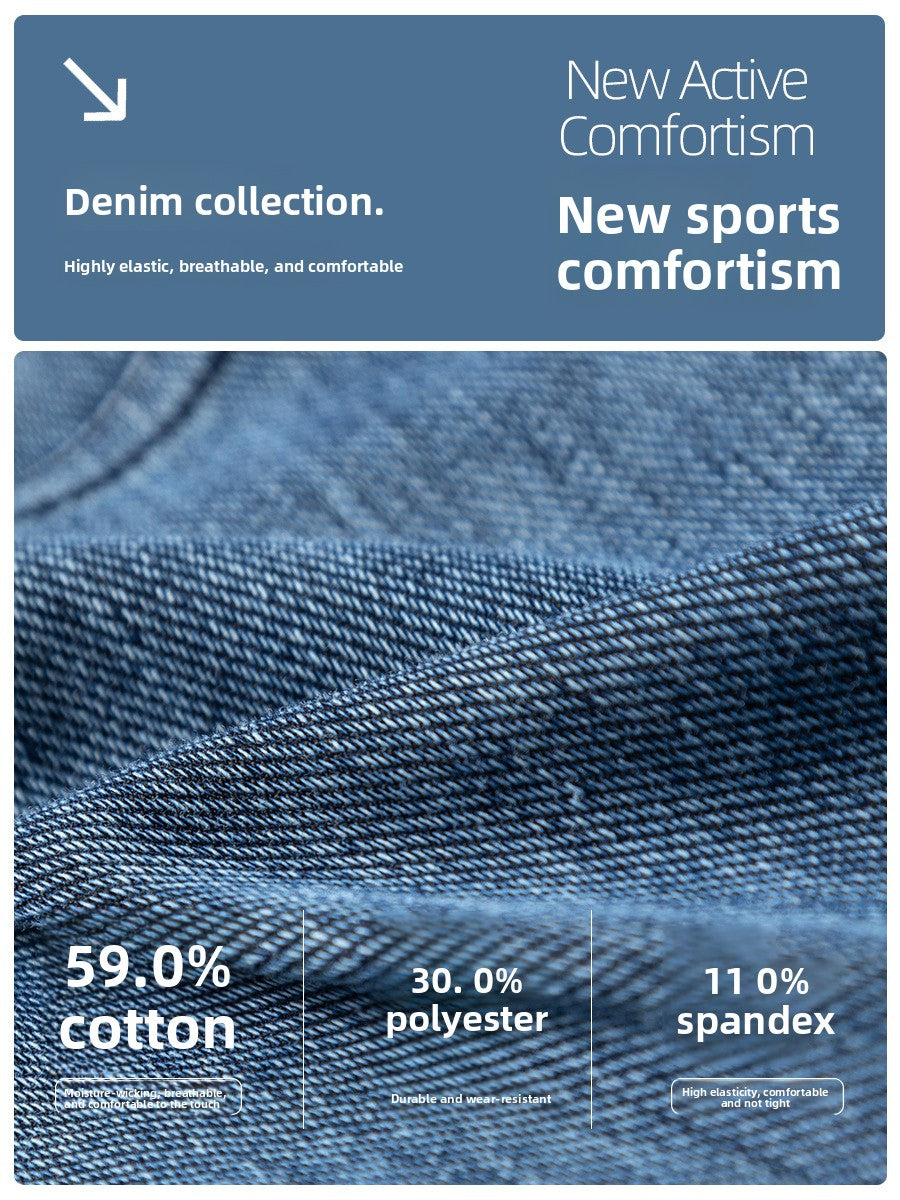 Pantalon en denim large à taille haute pour femme