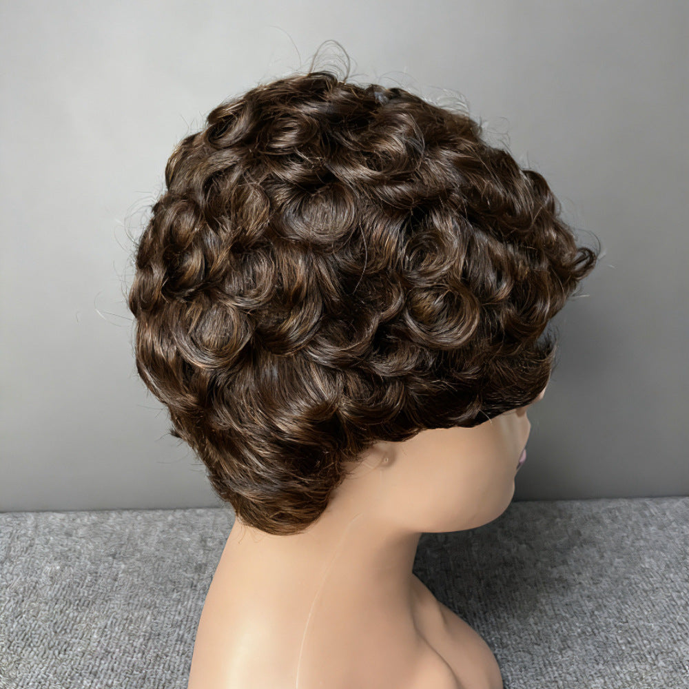Perruque en cheveux humains avec filet intérieur