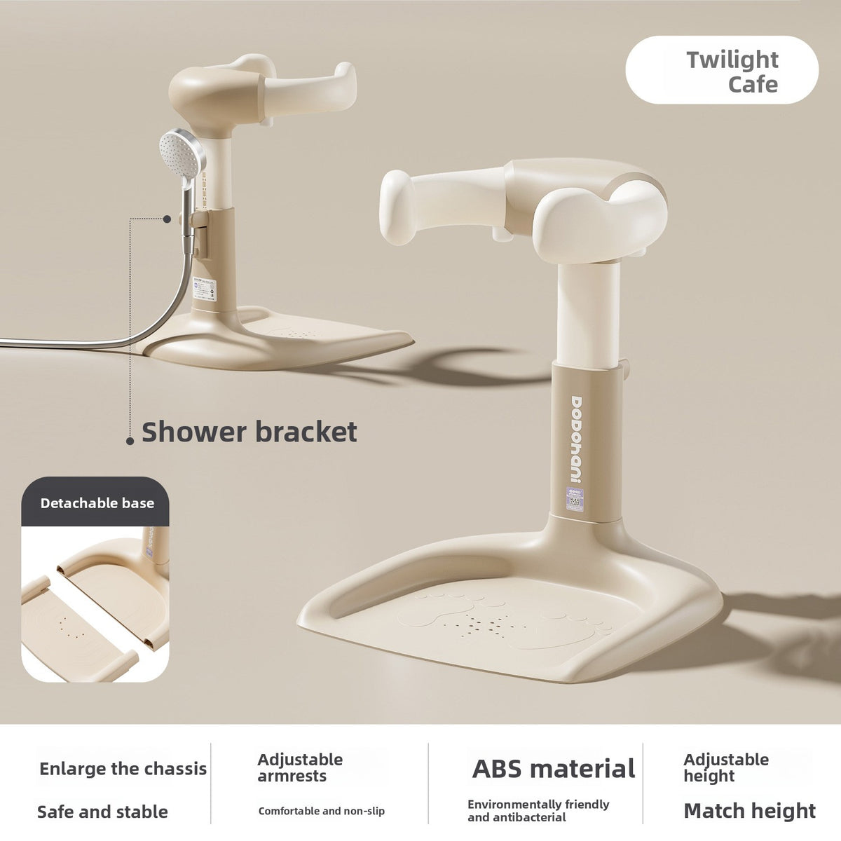 Étagère de bain pliable pour bébé avec base antidérapante
