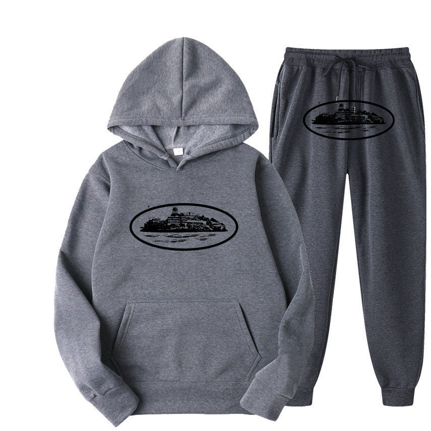 Ensemble sweat à capuche ample pour tenue de rue tendance