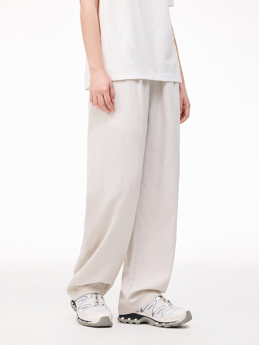 Pantalon décontracté fluide et lisse