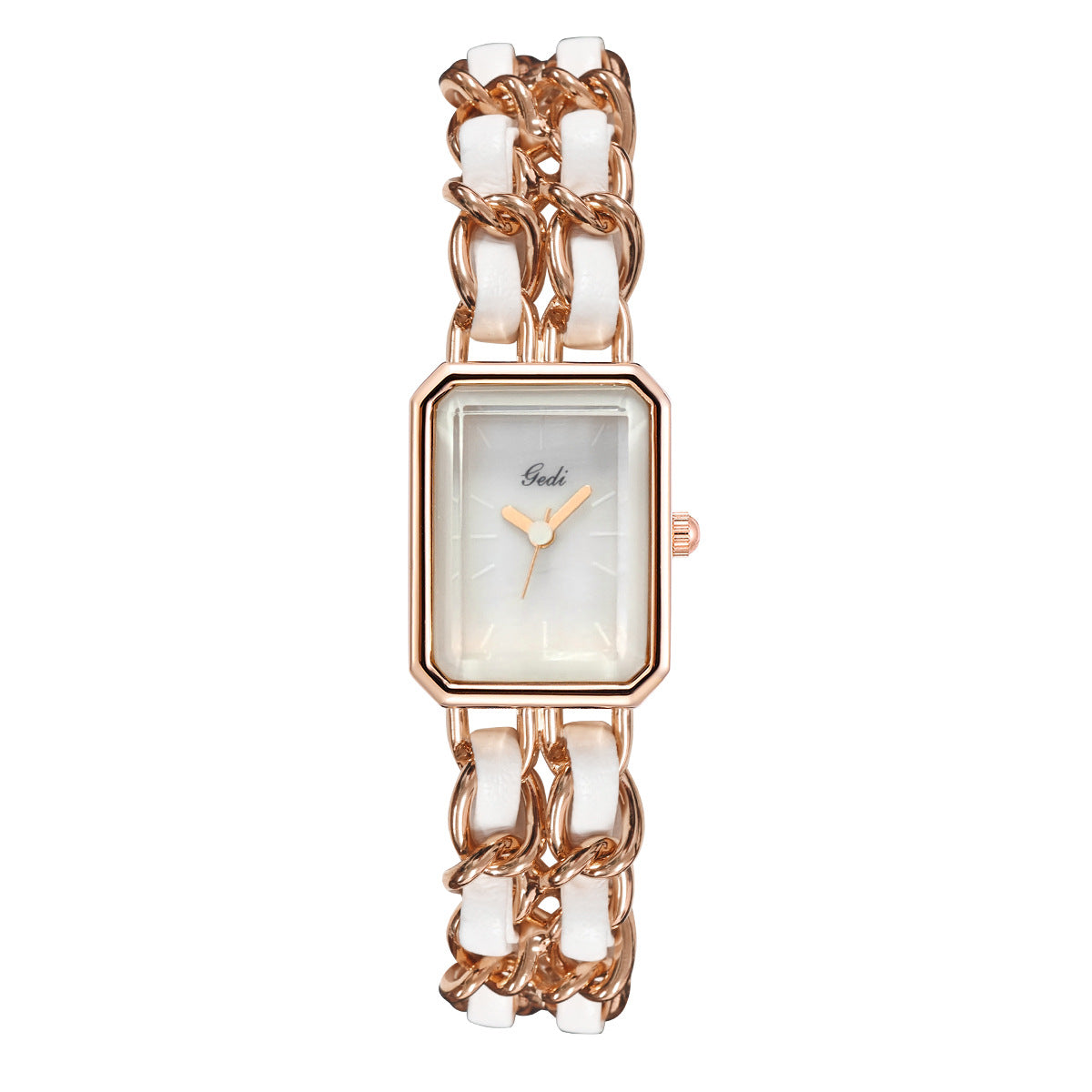 Montre à quartz de luxe à cadran carré