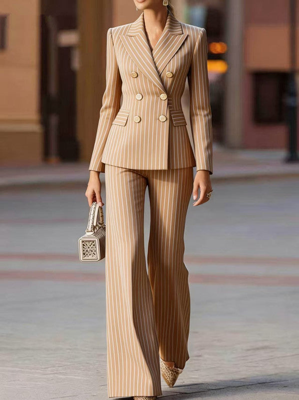 Ensemble costume et pantalon à manches longues slim fit bicolore