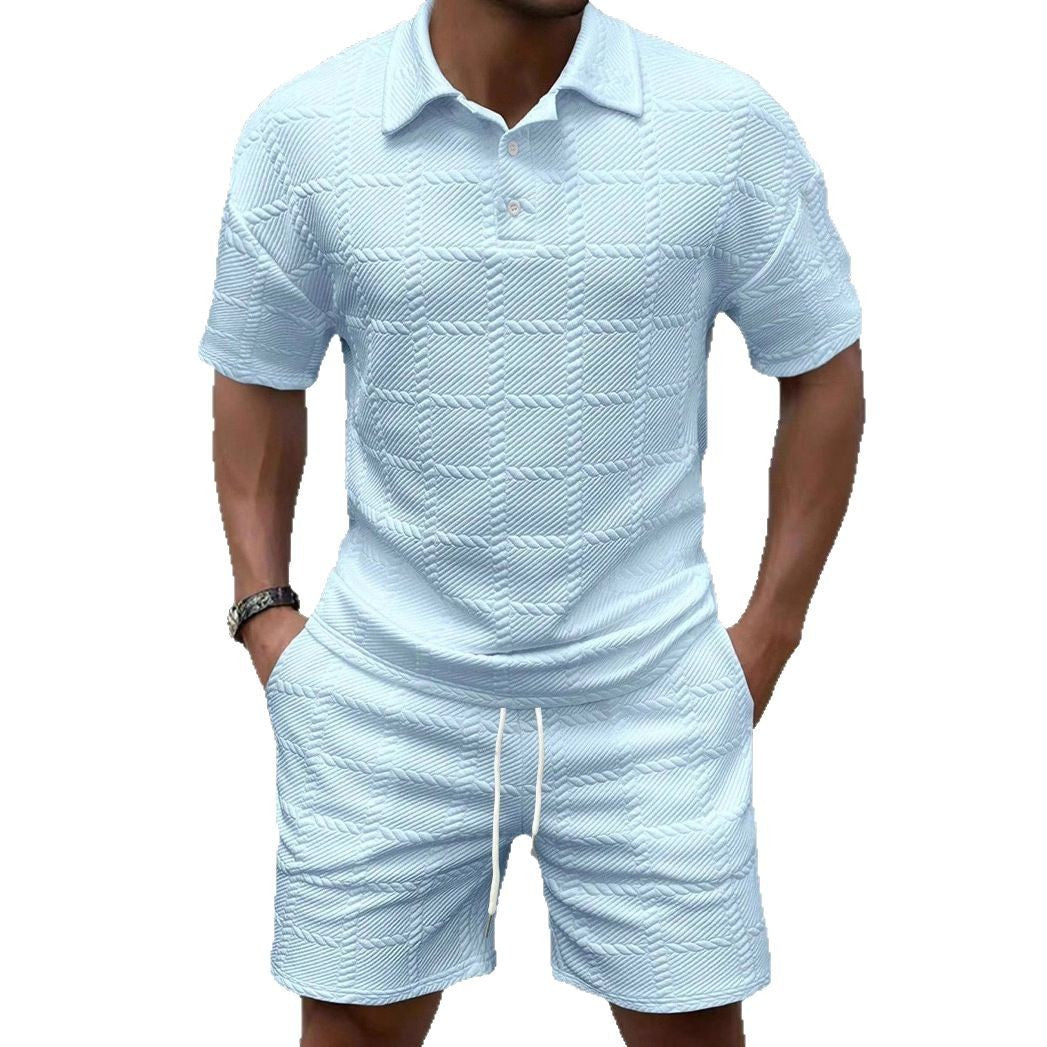 Ensemble short à manches courtes pour homme, tenue d'été décontractée