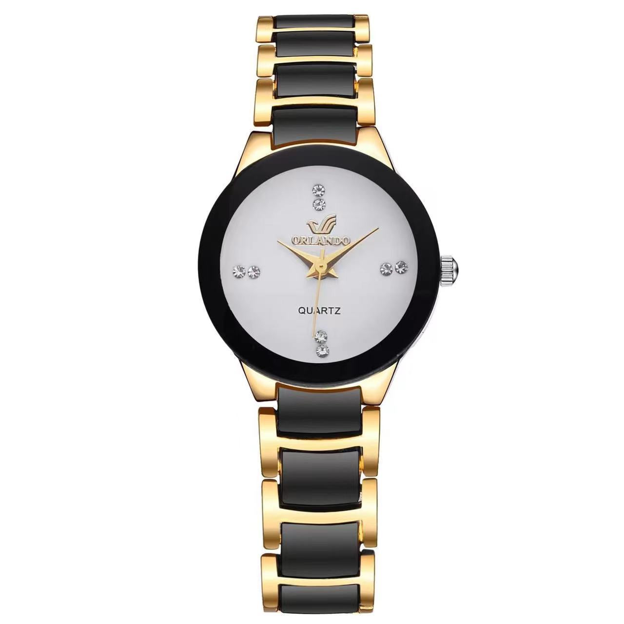 Montre Quartz Minimaliste à Cadran avec Bracelet en Acier