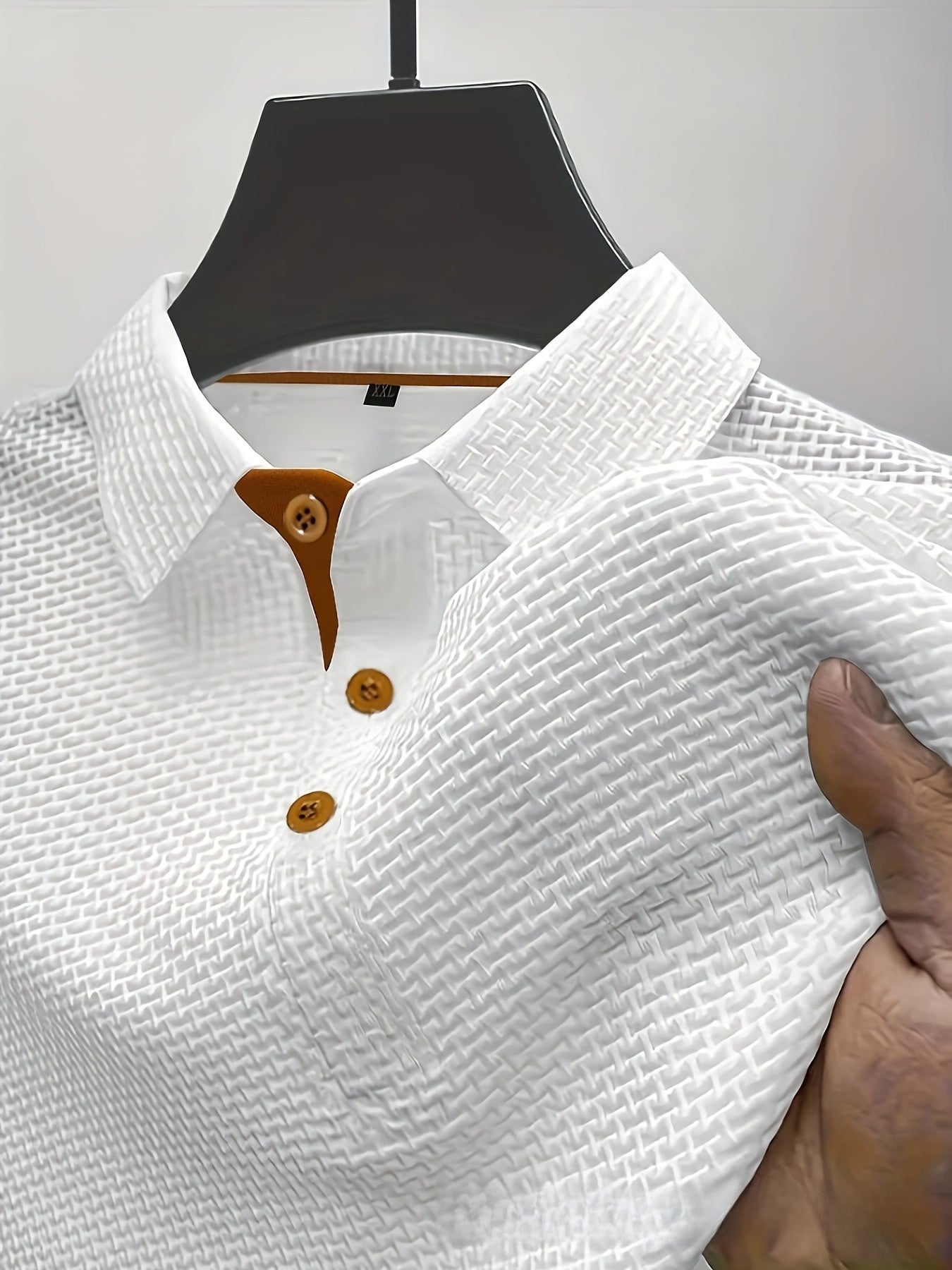 Polo homme en jacquard de soie glacée