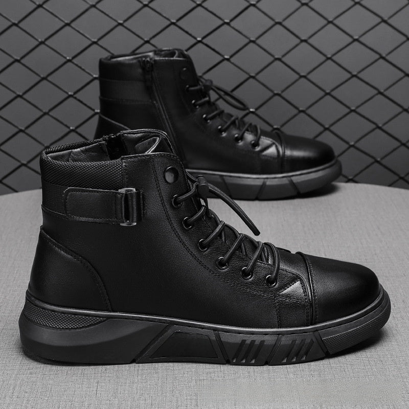 Bottes Martin pour hommes Bout rond Bottes décontractées