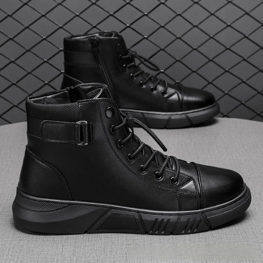 Bottes Martin pour hommes Bout rond Bottes décontractées