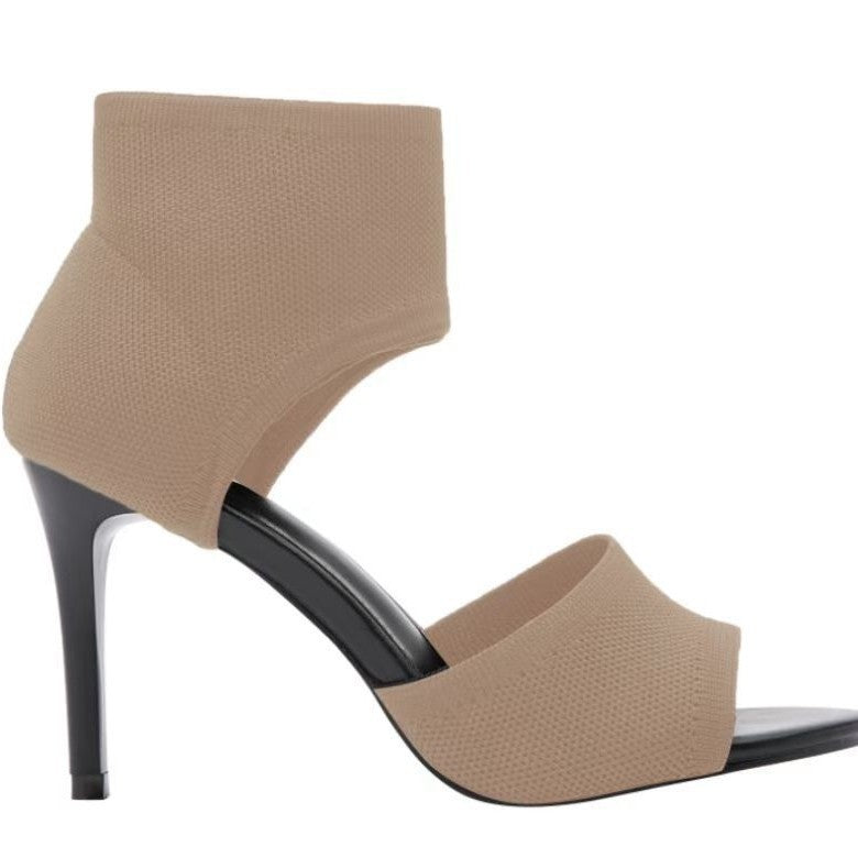 Sandales à talon fin pour femmes, style embrasse