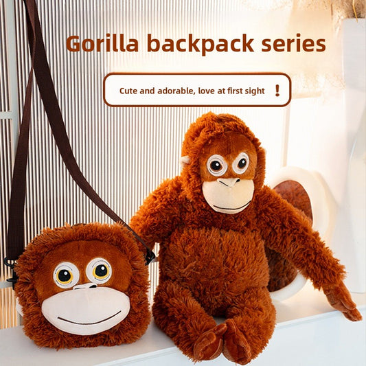 Sac à dos en peluche singe