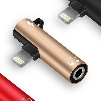 Adaptateur casque Apple 3,5 mm vers Lightning avec charge et convertisseur audio pour iPhone