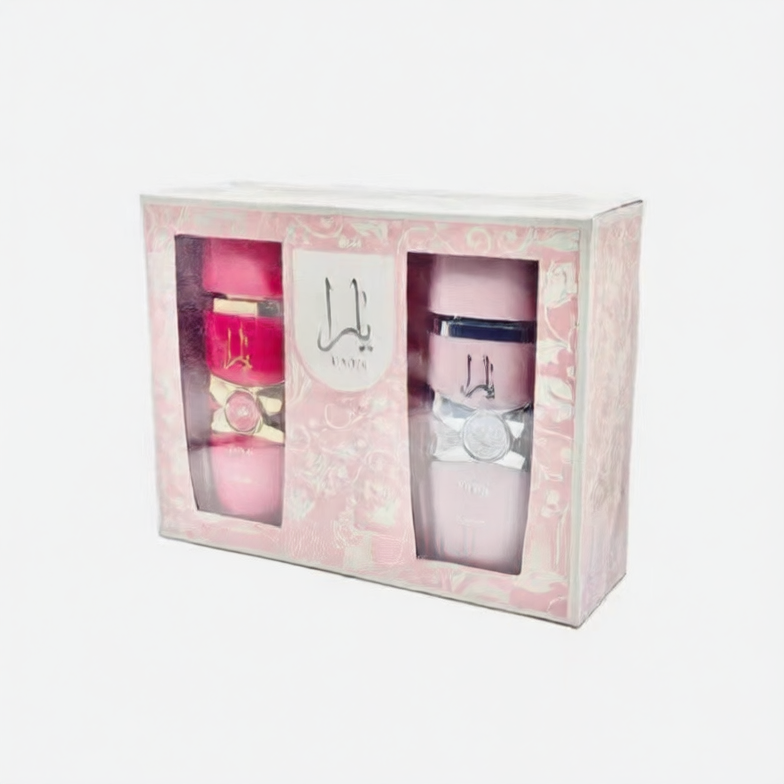 Parfum floral en deux flacons