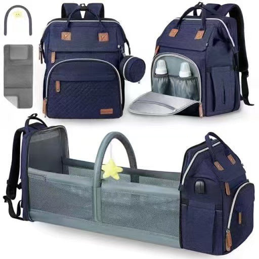 Sac à dos pliable pour lit bébé avec grande capacité