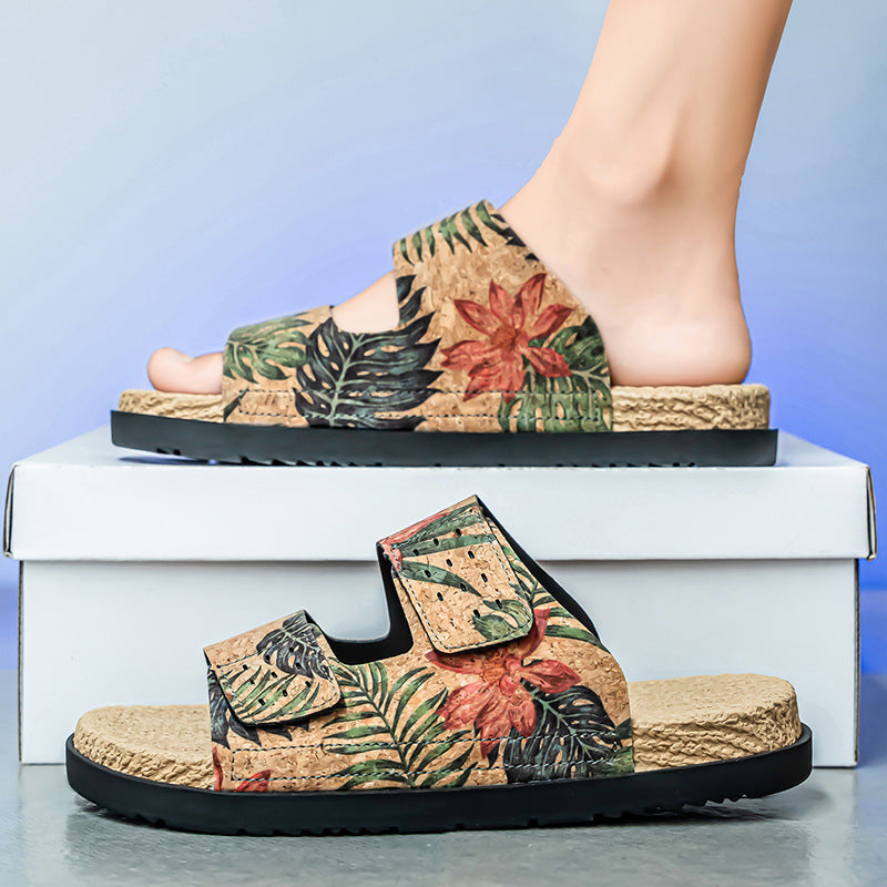 Chaussons en cuir à semelle souple antidérapante