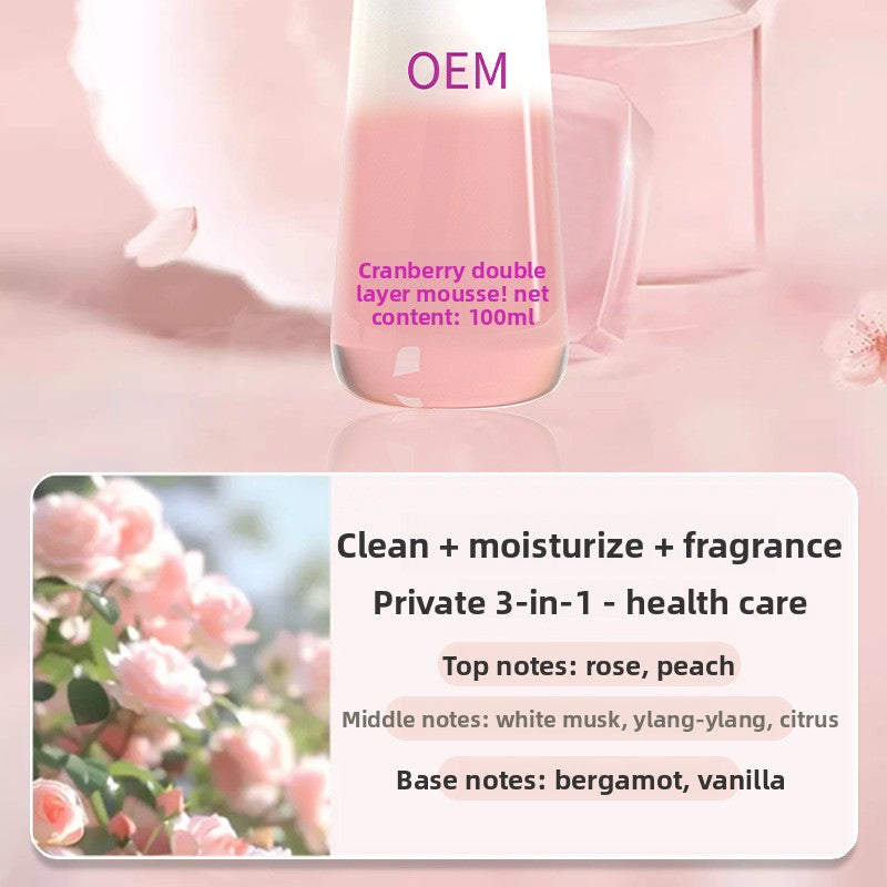 Mousse nettoyante intime antibactérienne à la canneberge