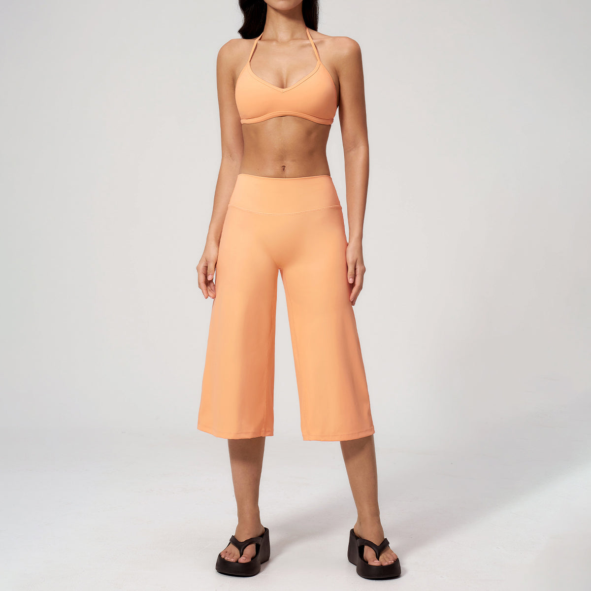 Ensemble de yoga pour femme : soutien-gorge anti-choc, short taille haute, tenue de sport deux pièces
