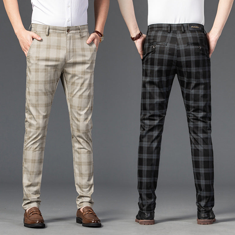 Pantalon décontracté en coton extensible pour hommes