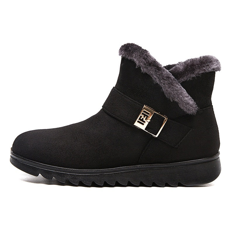 Chaussures :Bottes d'hiver pour femmes avec doublure en polaire