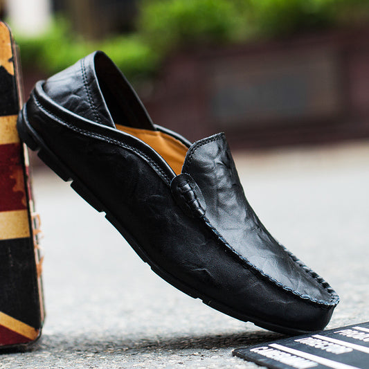 Chaussures de conduite en cuir pour hommes