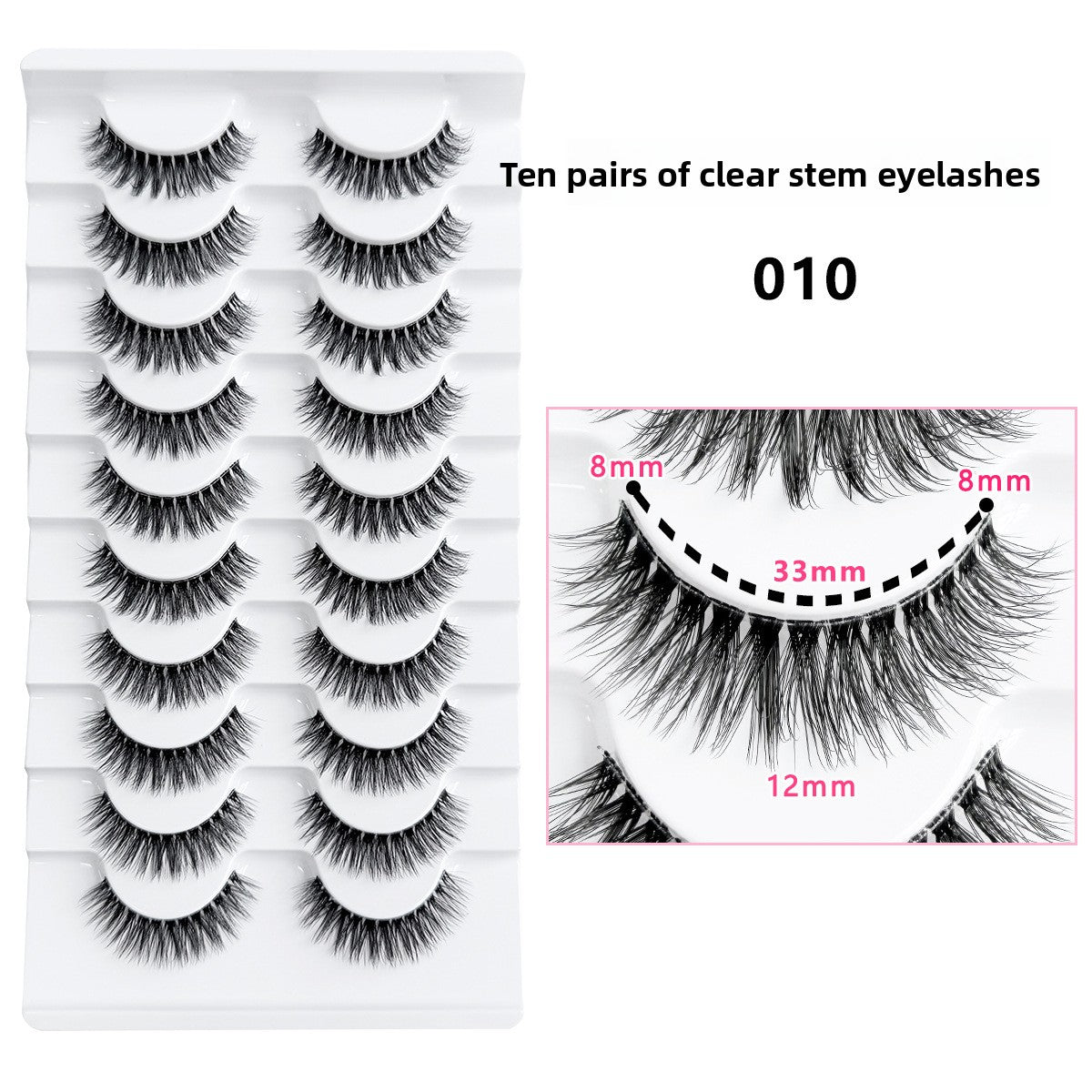 Faux cils 10 paires effet naturel