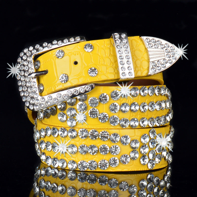 Ceinture décorative en strass pour femme