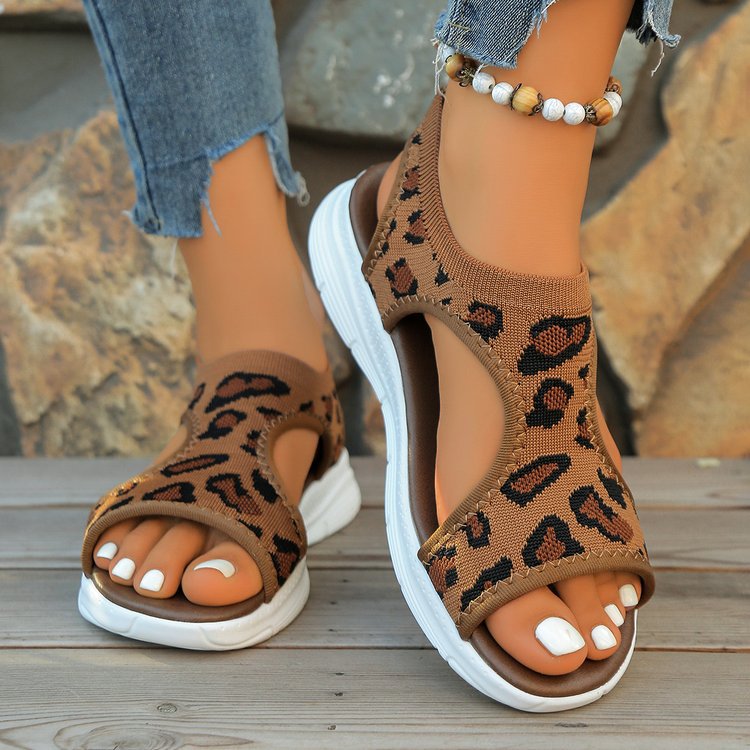 Chaussures :Sandales à bout ouvert en résille pour femmes