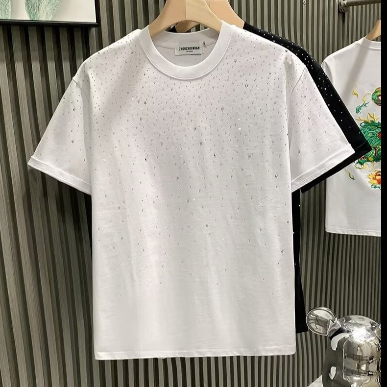 T-shirt Homme à Manches Courtes avec Strass
