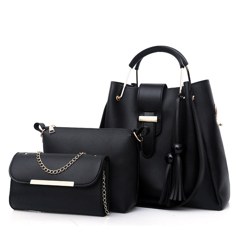 Ensemble sac messager et sac bandoulière en cuir PU pour femme