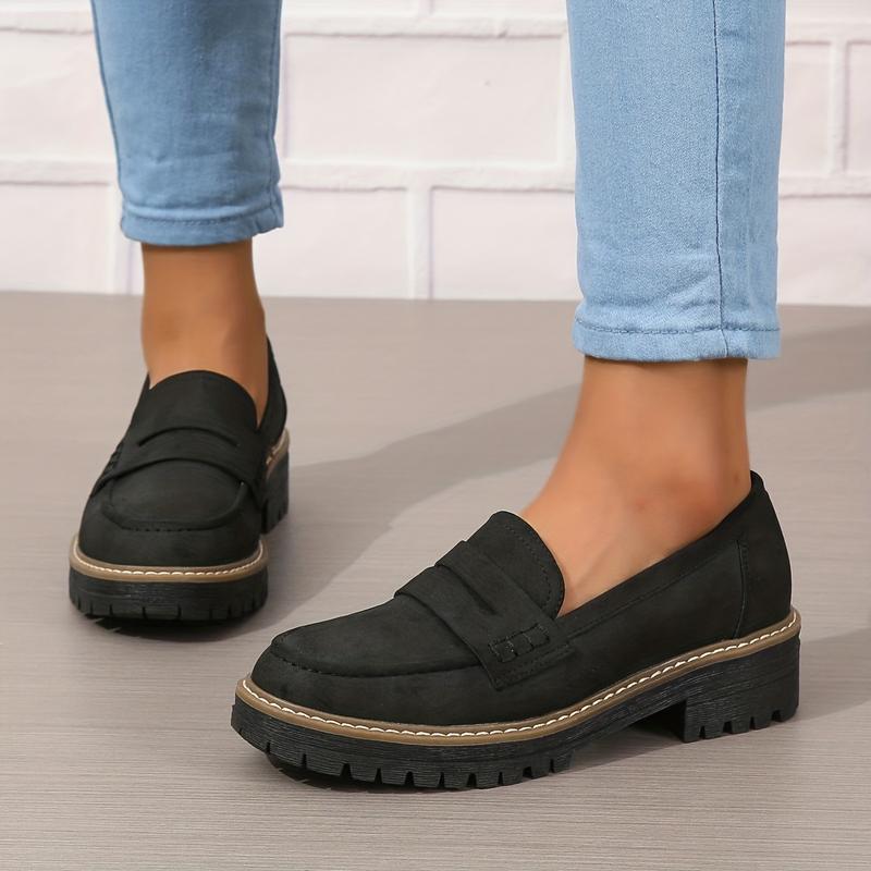 Mocassins rétro épais pour femmes
