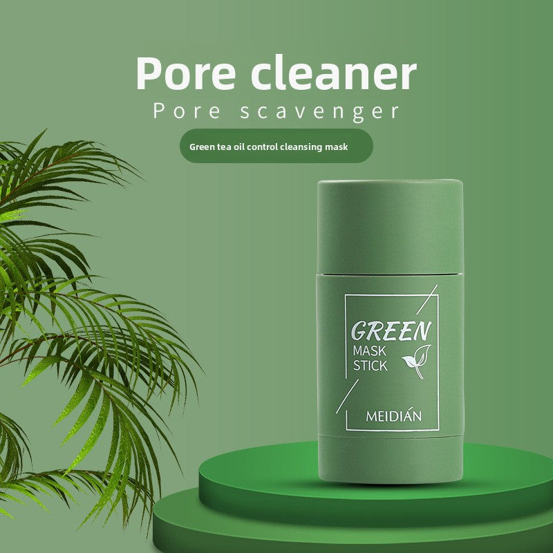Masque nettoyant solide pour le visage à l'aubergine et au thé vert