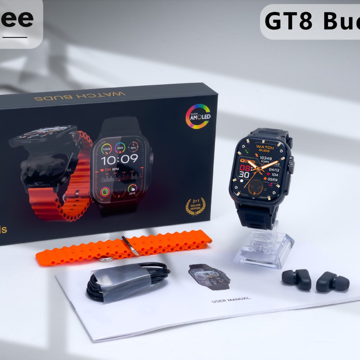 Montre intelligente GT8BUDS avec casque Bluetooth