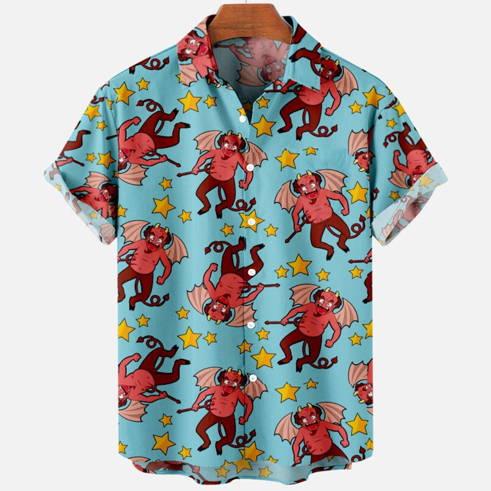 Chemise vintage pour homme à manches courtes