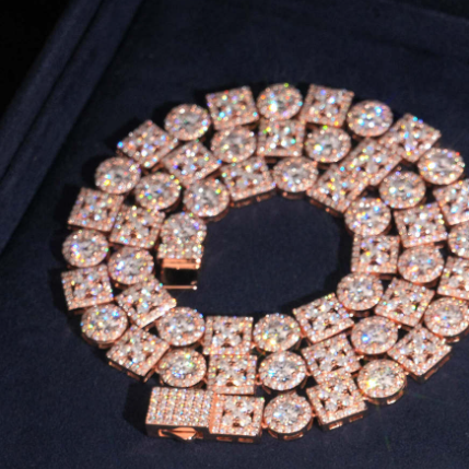 Ensemble de bijoux géométriques en argent S925 et moissanite